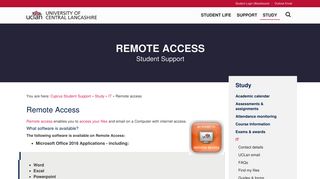 Remote Access | Cyprus Student Support | University of ... - UCLan