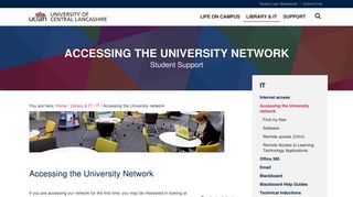 Accessing the University Network | Student Support ... - UCLan
