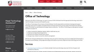 Office of Technology - University of Central Missouri