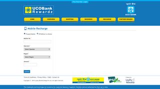 UCOBank Rewardz | Mobile/DTH Recharge
