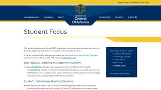 UCO: Technology Resource Center: Student Focus