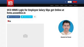 UCO HRMS Login for Employee Salary Slips get ... - IndiBlogger.in