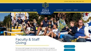 Faculty & Staff Giving - University of Central Oklahoma Advancement