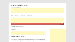 UCO bank online login - Internet Banking Login