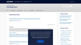 blackboard learn - Knowledge Base - University of Connecticut