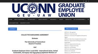 Contract – UCONN GRADUATE EMPLOYEE UNION
