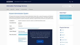 Student Administration System | Information Technology ... - uconn its