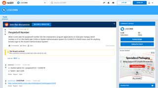 PeopleSoft Number : UCONN - Reddit