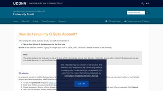 How do I setup my G Suite Account? | University Email - UConn Email