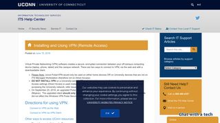 Installing and Using VPN (Remote Access) | ITS Help Center