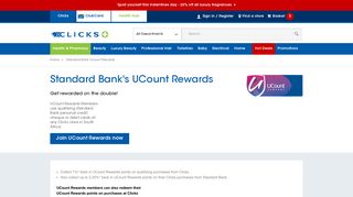 standard bank ucount rewards | Clicks
