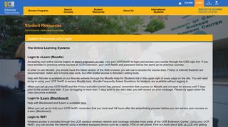 Student Resources Let's Login - UCR Extension - University of ...