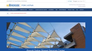 Payroll Online Shared Services Center | UCPath