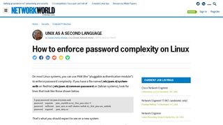 How to enforce password complexity on Linux | Network World