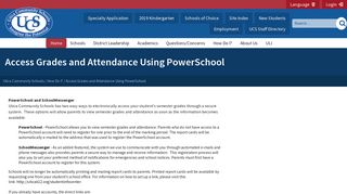 Access Grades and Attendance Using PowerSchool - Utica ...