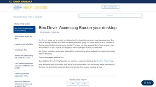 Box Drive- Accessing Box on your desktop – UCSB Support Desk ...