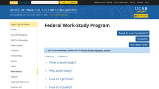 Federal Work-Study Program - UCSB Office of Financial Aid and ...