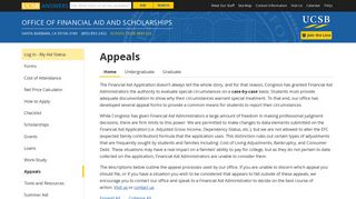 Appeals - UCSB Office of Financial Aid and Scholarships