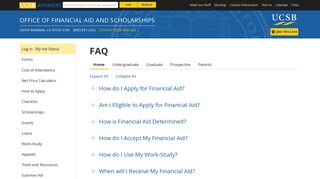 FAQ - UCSB Office of Financial Aid and Scholarships