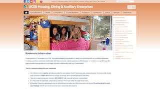 Roommate Information | UCSB Housing, Dining & Auxiliary Enterprises