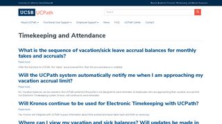 Timekeeping and Attendance | UCSB UCPath