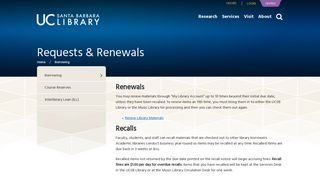 Requests & Renewals | UCSB Library