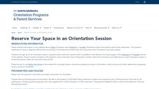 Reserve Your Space in an Orientation Session - UCSB Orientation ...