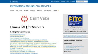 Canvas FAQ Student - UC Santa Cruz