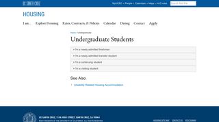 Undergraduate Students - UCSC Housing