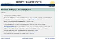 UCSC Career Center Employee Request System