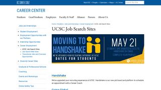 UCSC Job Search Sites - UCSC Career Center