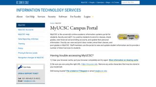 MyUCSC Campus Portal - UC Santa Cruz