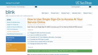 How to Use Single Sign-On to Access At Your Service Online