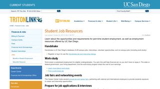 Student Job Resources - TritonLink