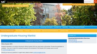 Undergraduate Housing Waitlist | Current Residents ... - UCSD HDH
