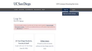 Log In - UCSD Off Campus Housing - University of California San Diego