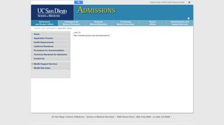 Application Status - Admissions, School of Medicine, UCSD