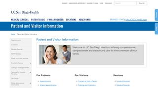 Patient Information at UC San Diego Health