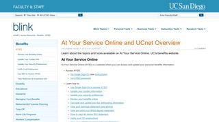 At Your Service Online and UCnet Overview - Blink