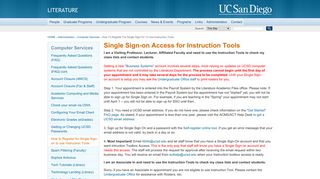 How to Register for Single Sign-on to use ... - Literature - UCSD