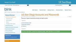 UC San Diego Accounts and Passwords - Blink