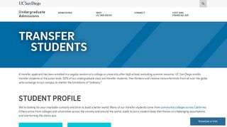 Transfer Students - UCSD Admission