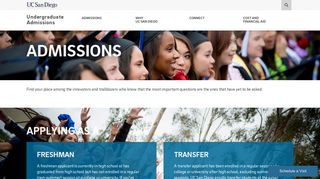 Undergraduate Admissions - UCSD Admission