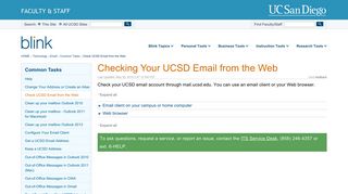 Checking Your UCSD Email from the Web - Blink
