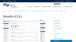 Moodle (CLE) | UCSF Medical Education