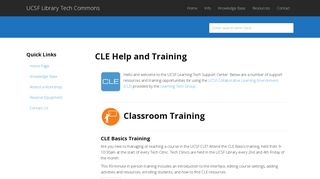 CLE Help and Training | UCSF Library Tech Commons