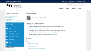 Email Online | it.ucsf.edu