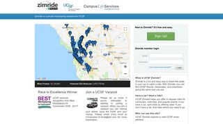 Rideshare, carpool at UC San Francisco - Zimride