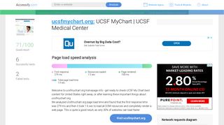 Access ucsfmychart.org. UCSF MyChart | UCSF Medical Center