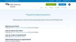 Frequently Asked Questions - UCSF 360